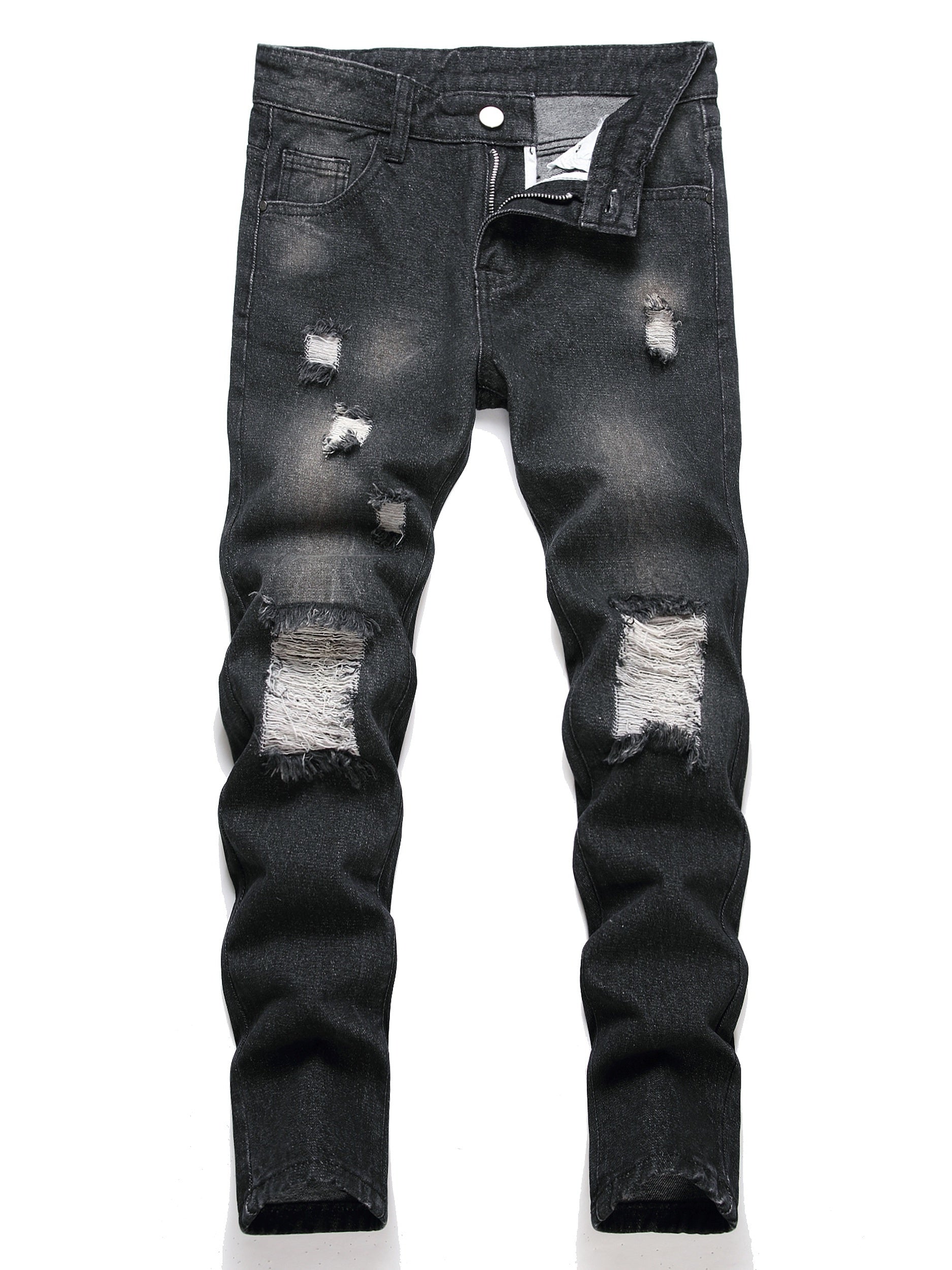 Boys Ripped Denim Jeans Long Pants Casual Kids Clothes