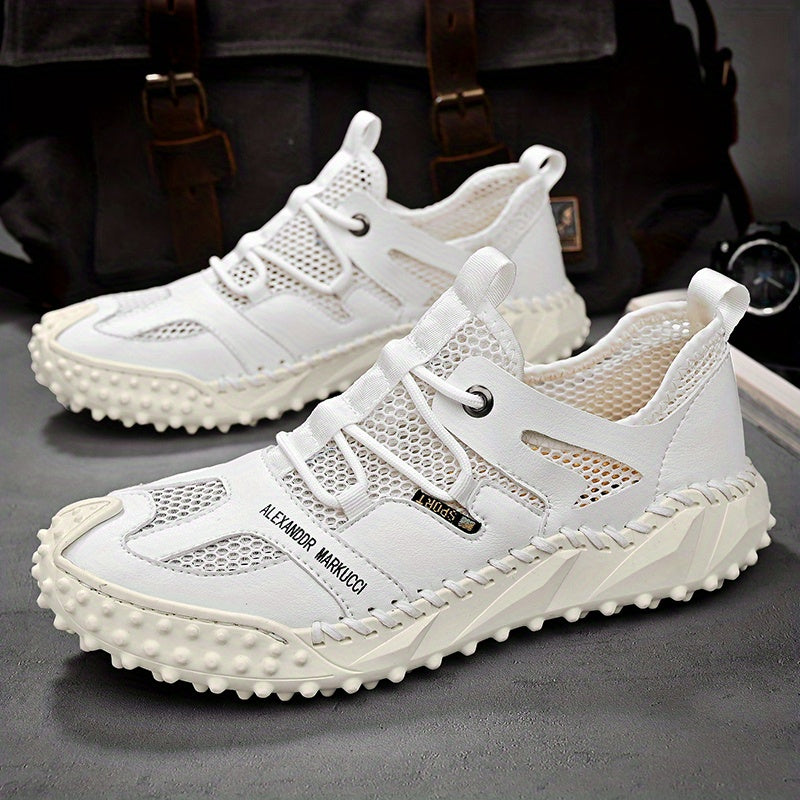 Men's Mesh Sandals Casual Non Slip Shoes Closed Toe Slip on Shoes