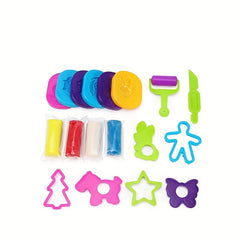 Kids Art Dough Colored Clay Toys Plasticine Mold Tools Pressing Gift