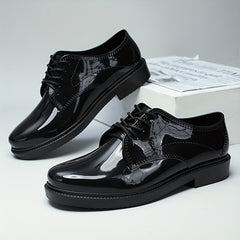 Men's Lace Up Faux Leather Business Shoes