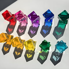 Acrylic Building Blocks Bright Transparent Cubes for Creative Play