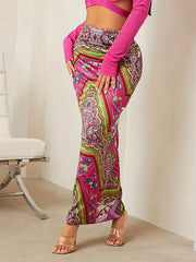 Floral Print Bodycon Skirt for Spring & Summer