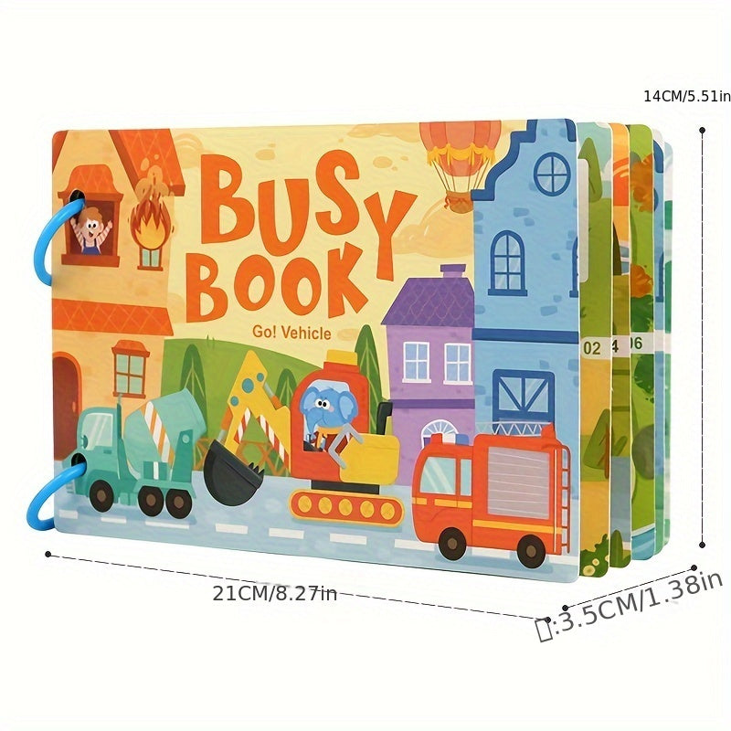 Car Themed Animal Learning Book 3-5 Years