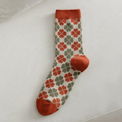 3 Pairs Women's Retro Medium Tube Socks