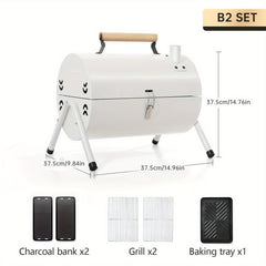 Portable Charcoal Grill Folding BBQ Grill Outdoor Camping Hiking Picnics