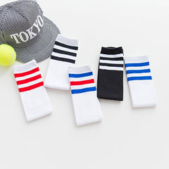 Striped Knee High Socks for Girls Winter Accessories