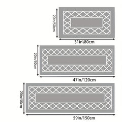 Stylish Kitchen Rug Set Non Skid Absorbent Runner Rugs for Sink & Decor