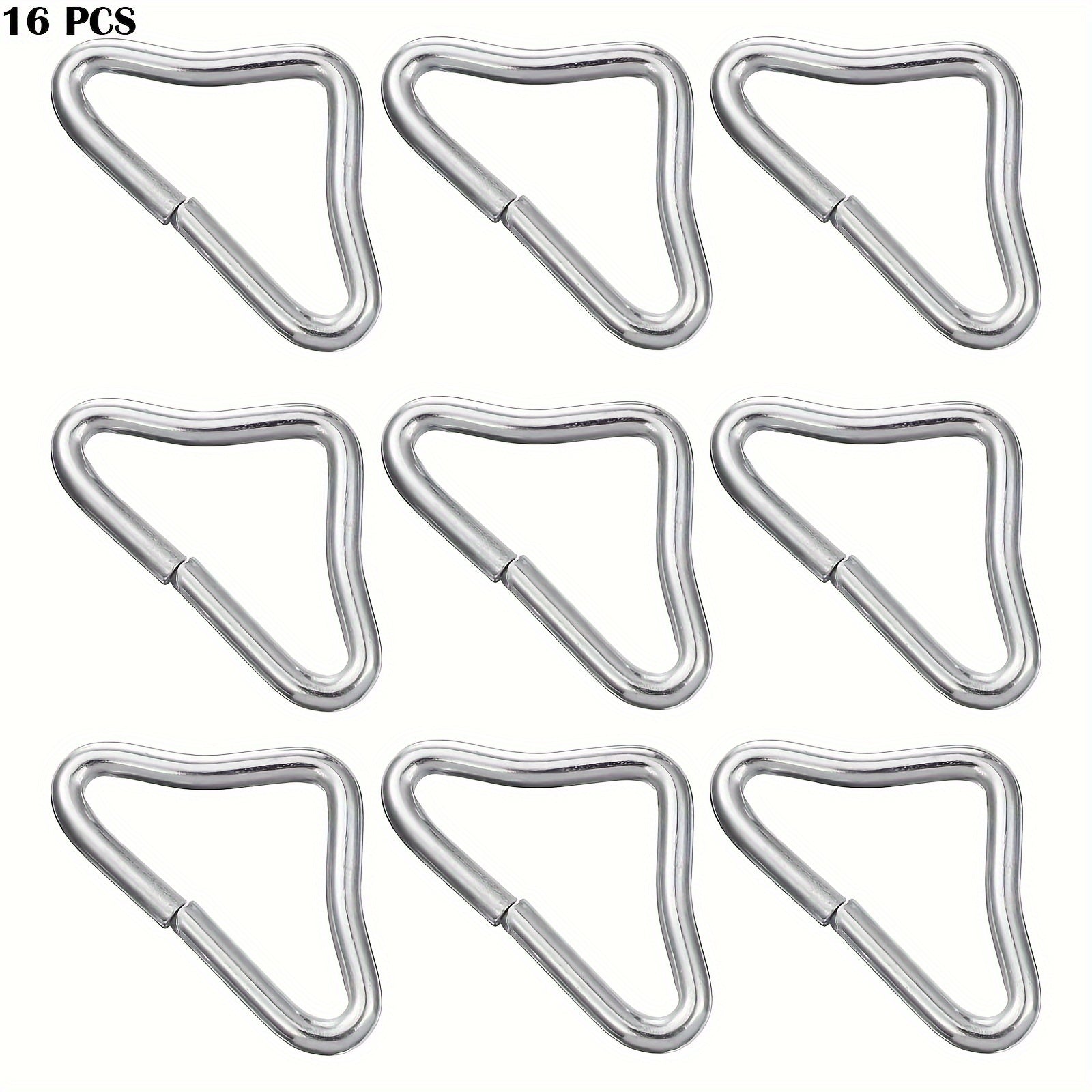 16pcs Stainless Steel Triangle Ring Buckle for Trampoline Replacement Parts