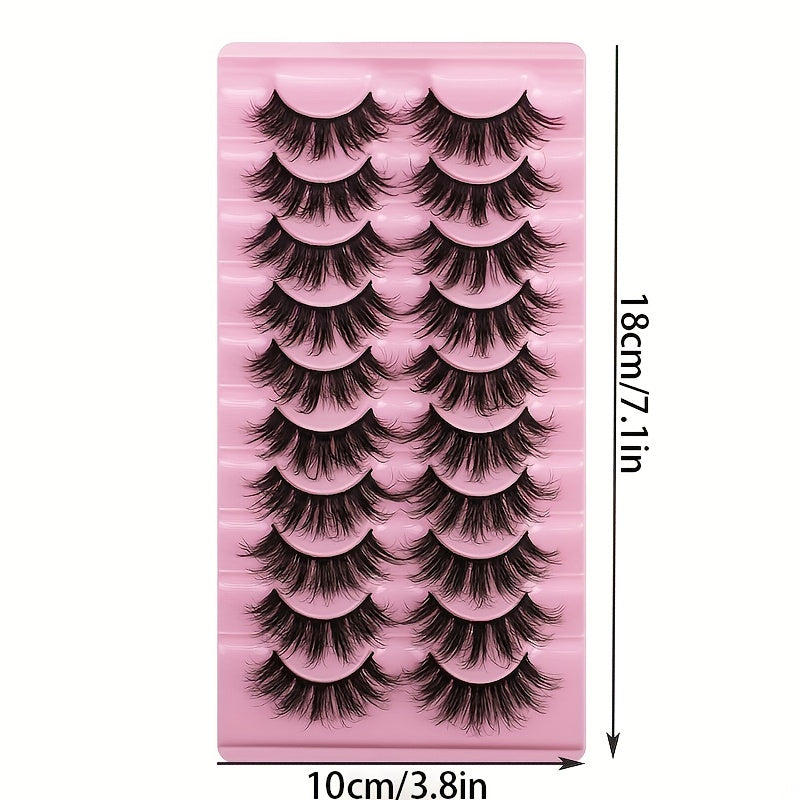 10 Pairs 3D Curly Faux Mink Lashes Extension