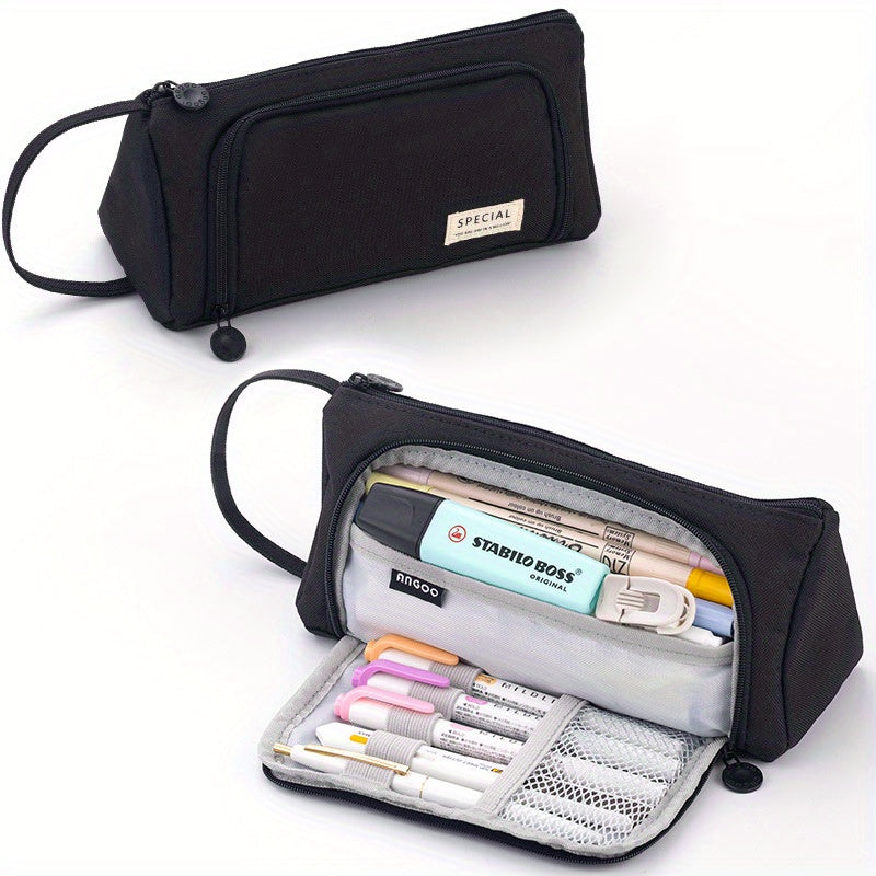 Macaron Triangle Pencil Case Large Capacity for Students in Schools