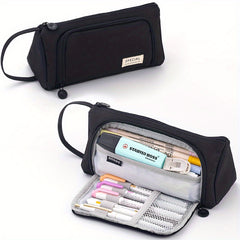 Macaron Triangle Pencil Case Large Capacity for Students in Schools