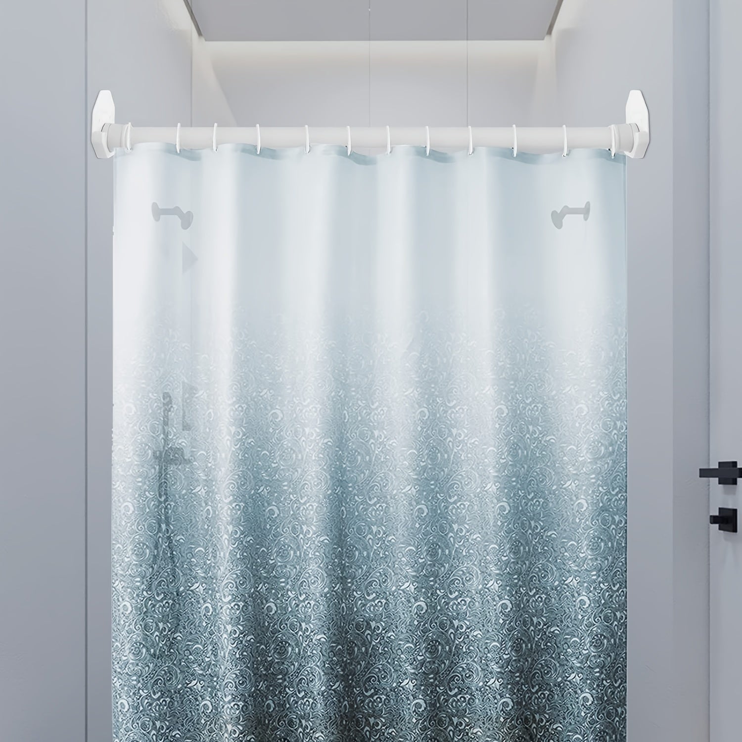 Adhesive Shower Curtain Rod Holders with Extra Support