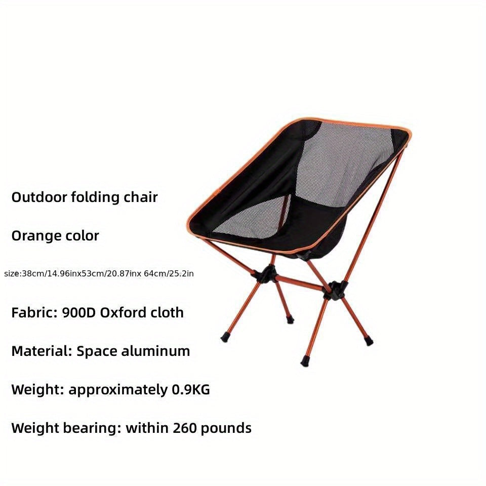 Portable Outdoor Folding Chair Reclining Compact Ultralight Camping Chair