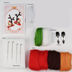 Needle Felting Kit for Beginner Deer Horn Hair Clip DIY Art Craft