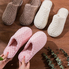 Women's Plush Indoor Slippers Winter Warm & Cozy Flat Shoes