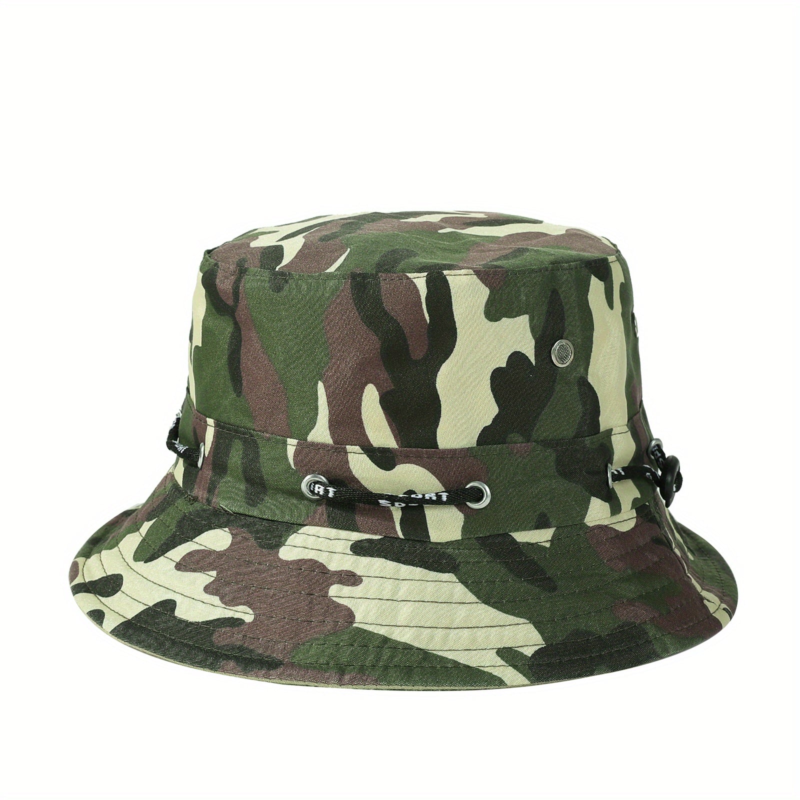 Camouflage Print Bucket Hat Reversible Lightweight Sun Hat