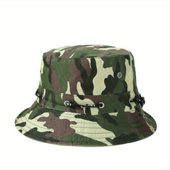 Camouflage Print Bucket Hat Reversible Lightweight Sun Hat