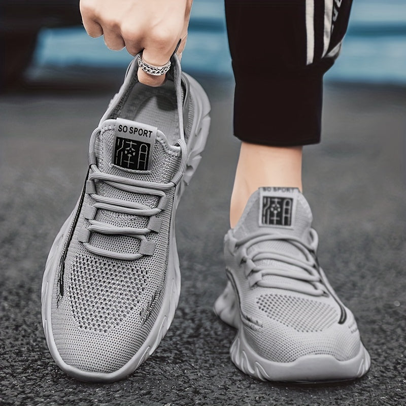 Men's Outdoor Breathable Lace-up Sneakers for Running Jogging