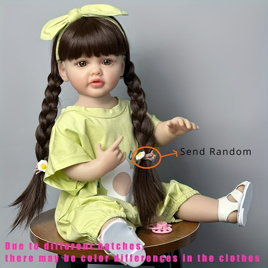55" Reborn Girl Doll Full Body Silicone Standable Bathable Princess Kids