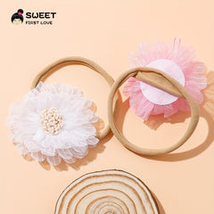 Mesh Flower Baby Headband Photography Prop