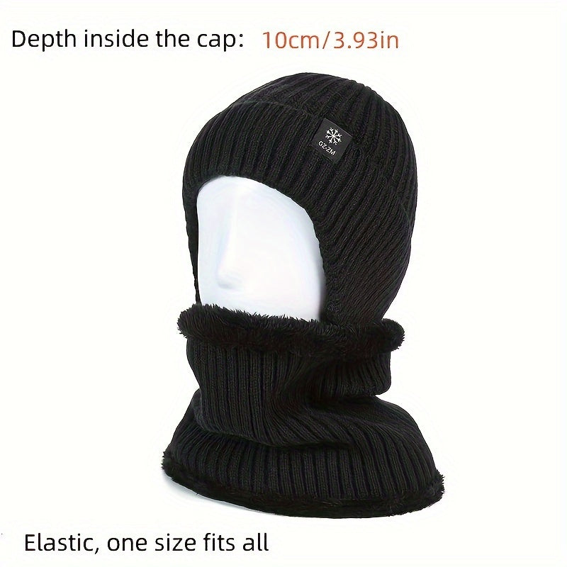Winter Coldproof Beanie Hat Neck Gaiter Set