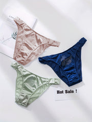 3pcs Rhinestone Decor Panties Women's Lingerie