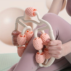 9 Wheels Fitness Massage Roller, Muscle Relaxation Hand Roller