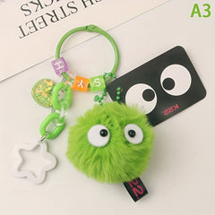 Colorful Plush Keychain Briquette Elf Doll Key Pendant
