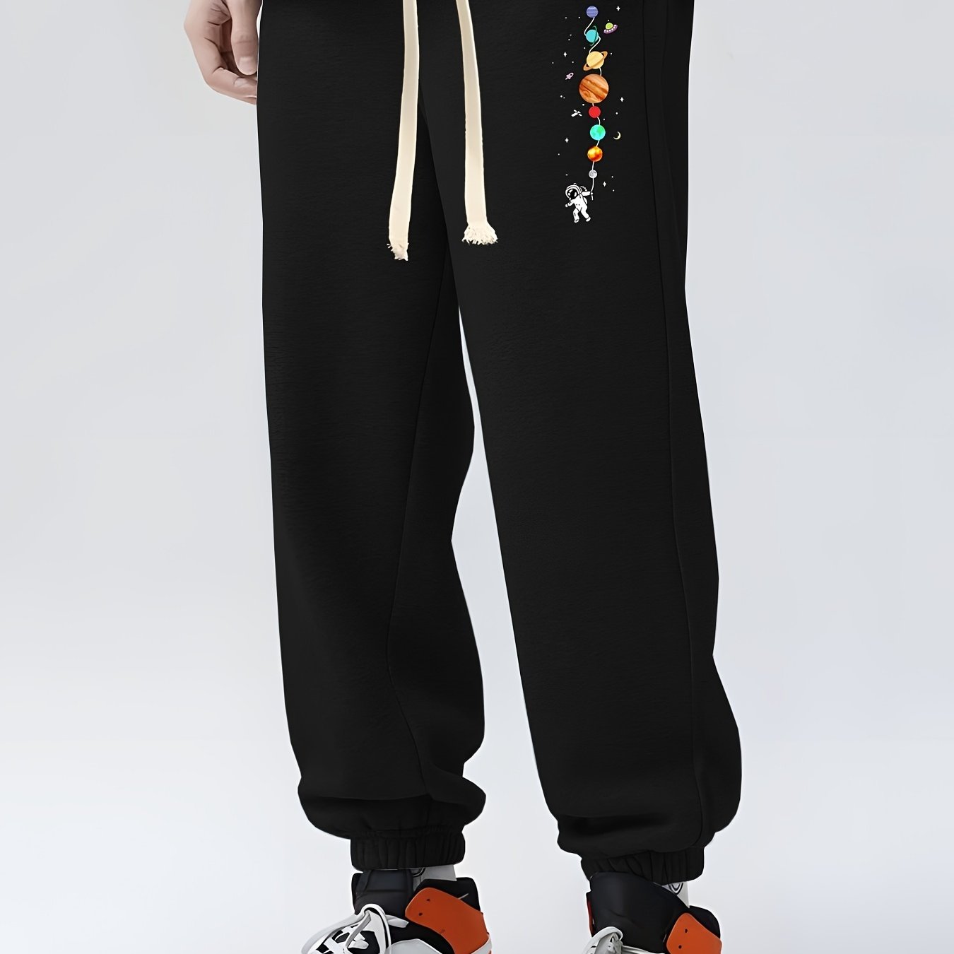Astronaut & Planet Sweatpants Men's Casual Joggers
