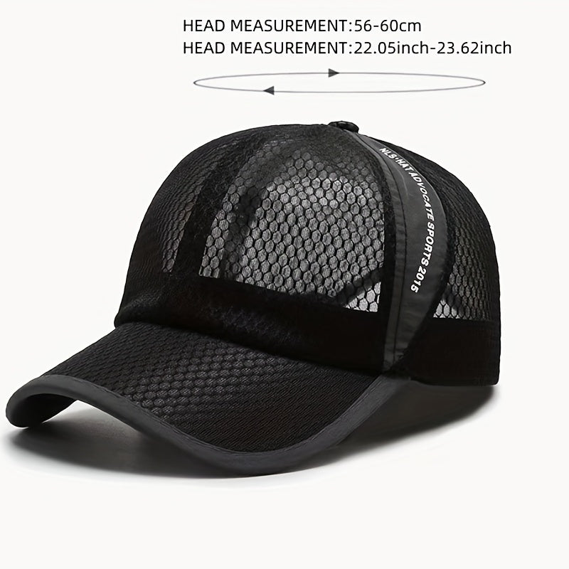 Unisex Sunshade Breathable Baseball Cap With Letter Embroidery