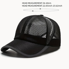 Unisex Sunshade Breathable Baseball Cap With Letter Embroidery