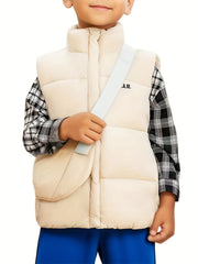 Sleeveless High Neck Jacket for Kids