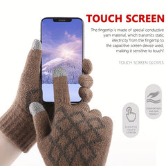 Winter Knitted Touch Screen Gloves Outdoor Running Cycling Training