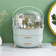 Dustproof Cosmetic Storage Box Covered Desktop Lipstick & Skin Care Shelf