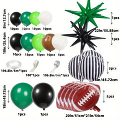 Football Party Balloon Garland Kit with Foil Balloons - Sunday Touchdown Decor