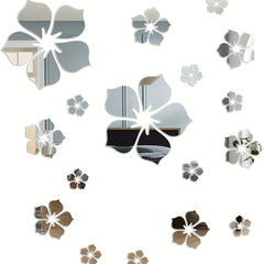 3D Flower DIY Wall Decoration Silvery