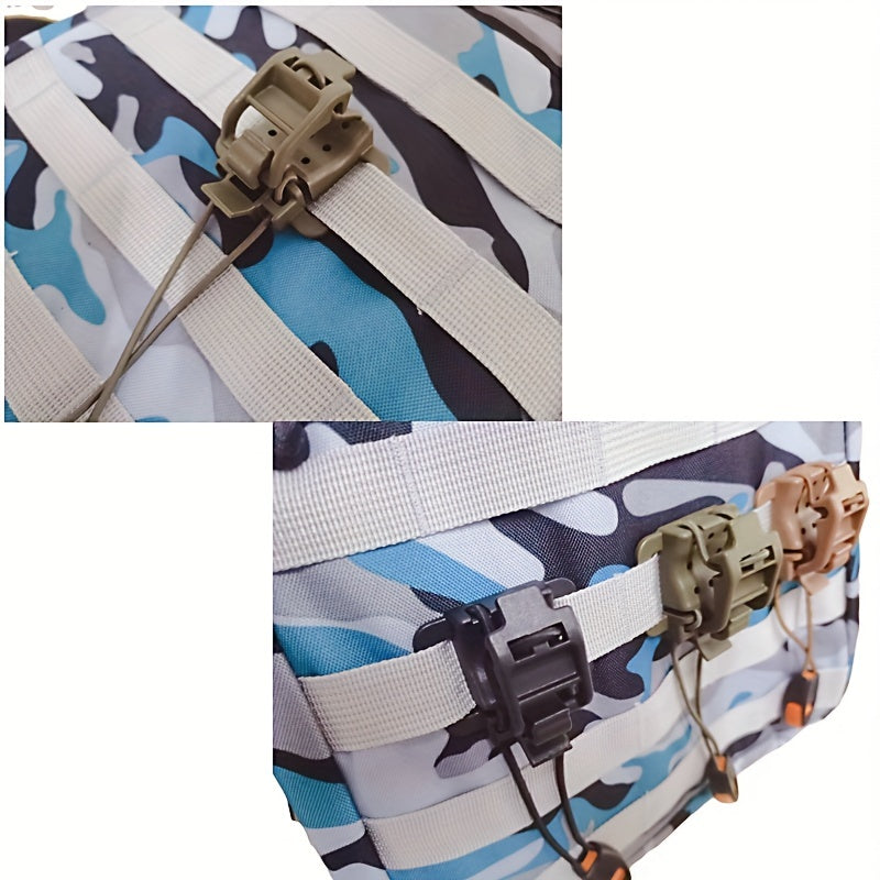 2pcs Elastic Rope Tactical Clips Hanging Whistle Buckle