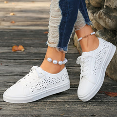 Women's Hollow Out Lace-up Sports Shoes Comfortable Leisure Style