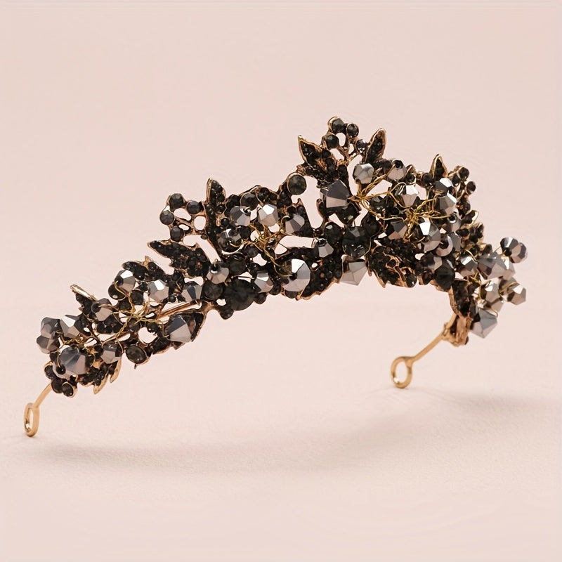 Baroque Style Crystal Headband Princess Crown Head Jewelry