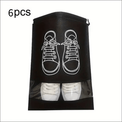6pcs Dustproof Shoes Storage Bag Portable Travel Shoe Pouch Organizer