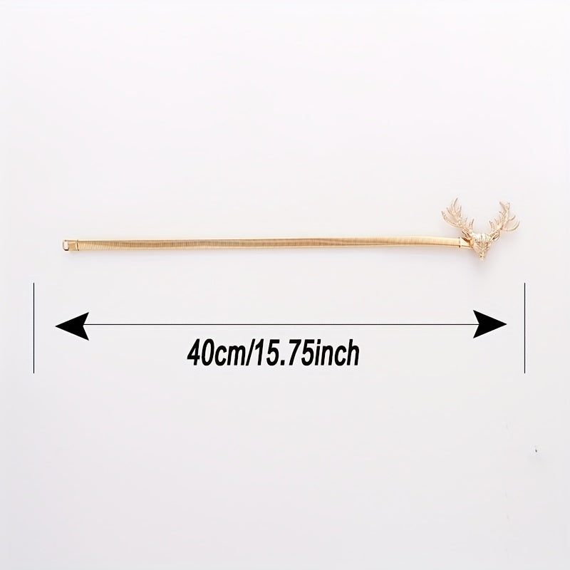 Deer Head Macrame Curtain Holdback Set
