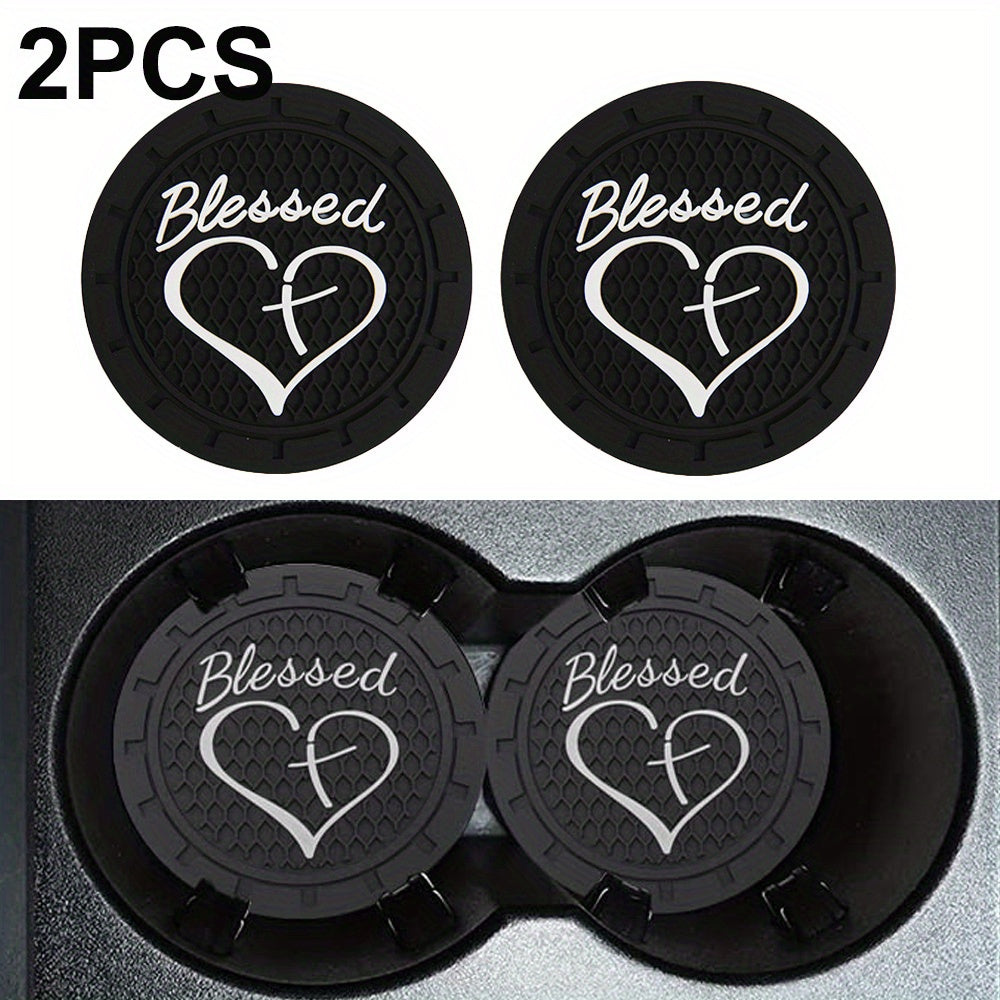 2pcs Non Slip Silicone Cup Coaster for Car Boat and Home