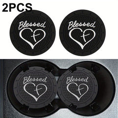 2pcs Non Slip Silicone Cup Coaster for Car Boat and Home
