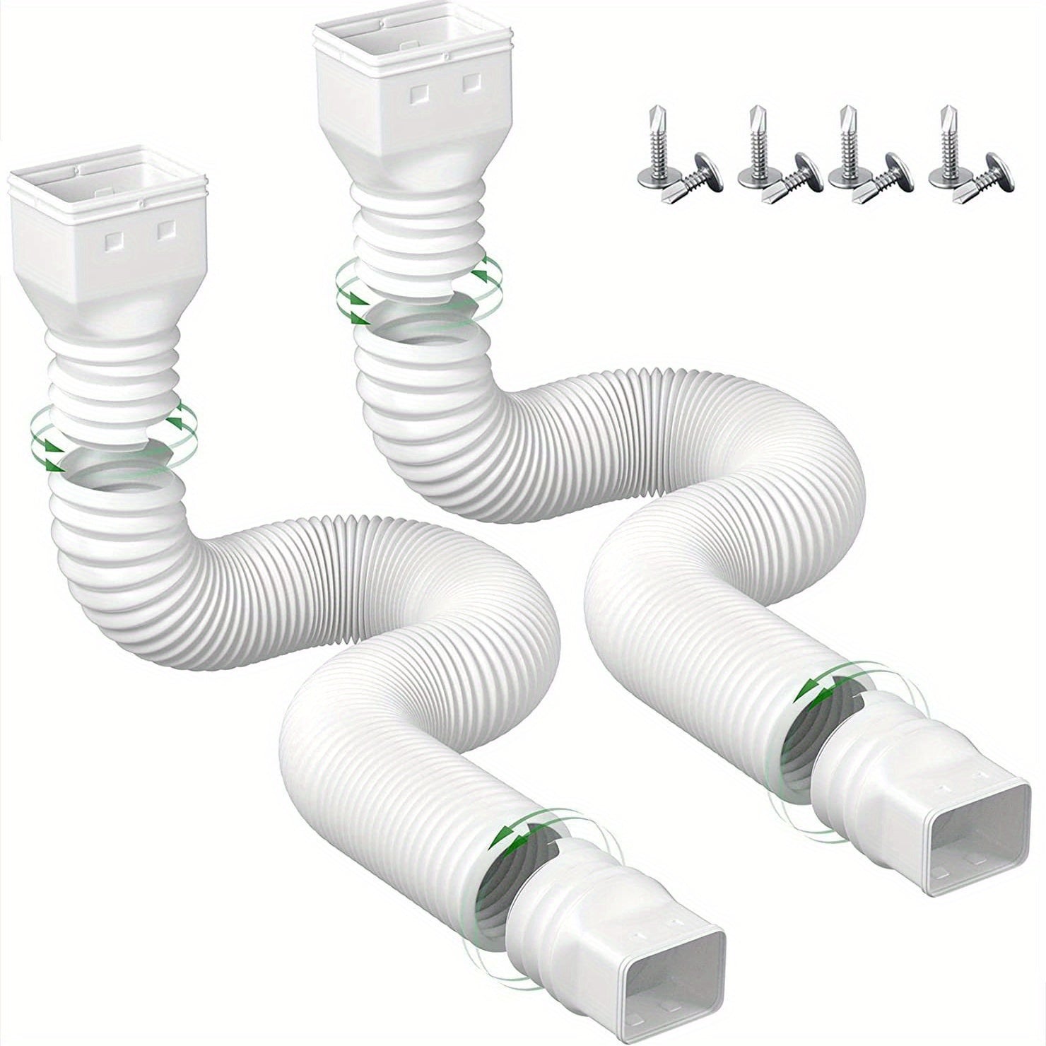 1pc PP Folding Telescopic Drain Pipe Extend Outdoor Drainage