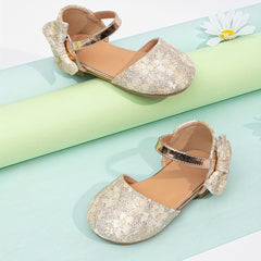 Girl's Cute Dance Shoes Non Slip Hook & Loop Dress Shoes for Outdoor Activities