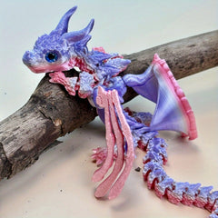 3D Printed Rainbow Dragon Statue Home Decor