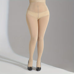 Basic Pantyhose Women's Plus Solid High Rise Tummy Control Tights