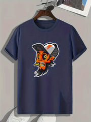 Surprised Cartoon Expression Print Men's Graphic T shirt