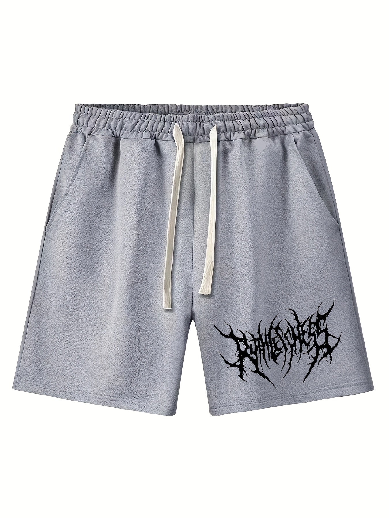 Abstract Thorns Letter Print Men's Shorts