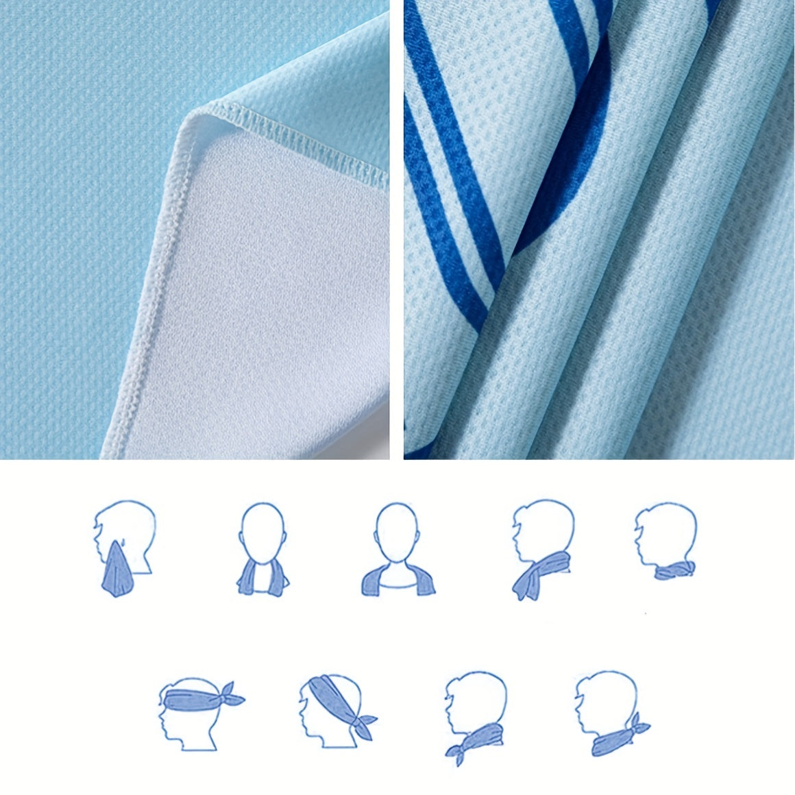 2pcs Cooling Sports Towel Soft Breathable Halloween Towel For Yoga Running Gym